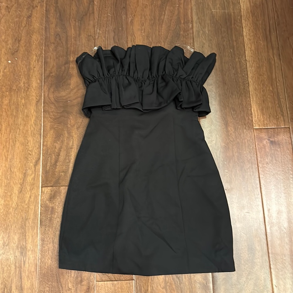 Strapless mini dress